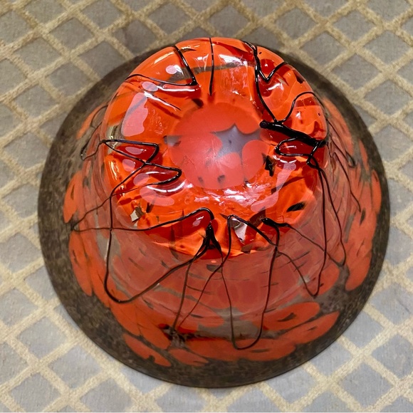 🍁STUDIO ART GLASS Piece ~ Fused Multi-Color Large Art Glass Decorator Bowl🍁 - Picture 3 of 9